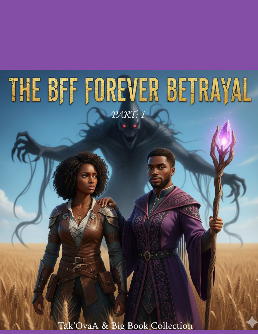 Cover of 'The BFF Forever Betrayal' with two characters and a dark figure in the background.